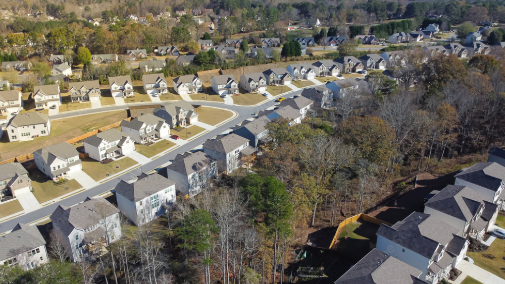 Landscape of a neighborhood.